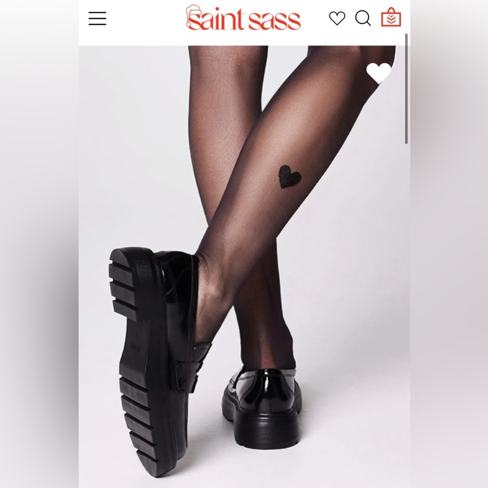 Saint Sass heart tights size L